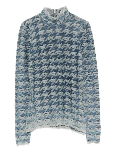 Diesel Turtleneck Sweater In Animal Print