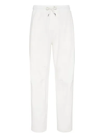 Brunello Cucinelli French Terry Sweatpants In White