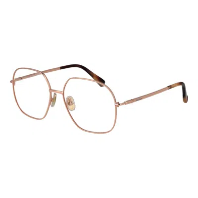 Max Mara Rose Gold Women Optical Frames In Multi