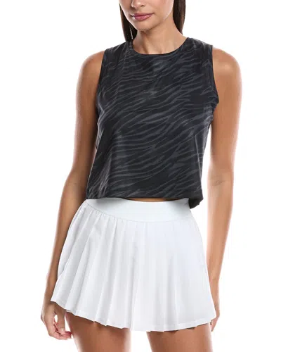 Yogalicious Disco Foil Crop Top In Black