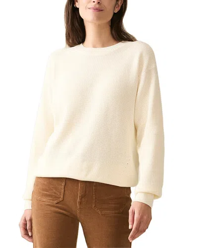 Faherty Sunwash Organic Cotton Crewneck Sweater In Neutral