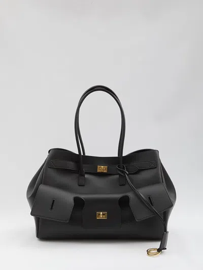 Balenciaga Carry All Bel Air Media In Black