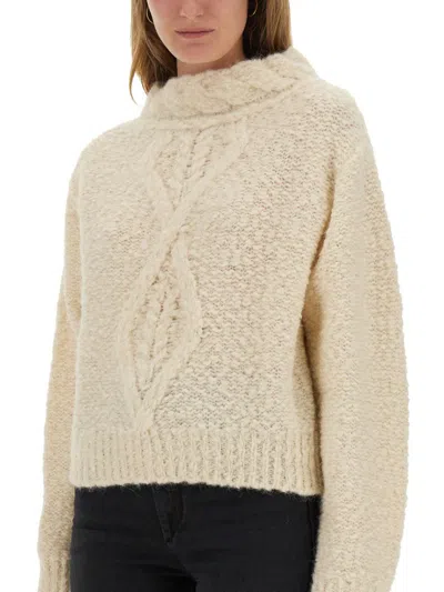 Isabel Marant 'romane' 'ecru' Alpaca Blend Sweater In Sand