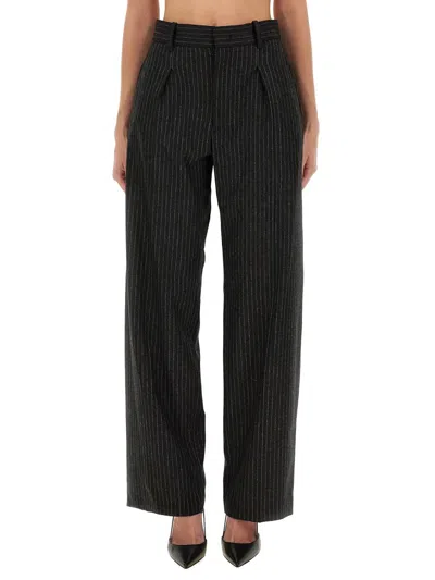 Isabel Marant Embroidered Wool Blend Lisetta Pant In Black