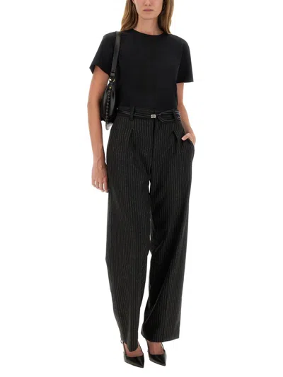 Isabel Marant Embroidered Wool Blend Lisetta Pant In Black
