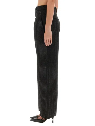 Isabel Marant Embroidered Wool Blend Lisetta Pant In Black