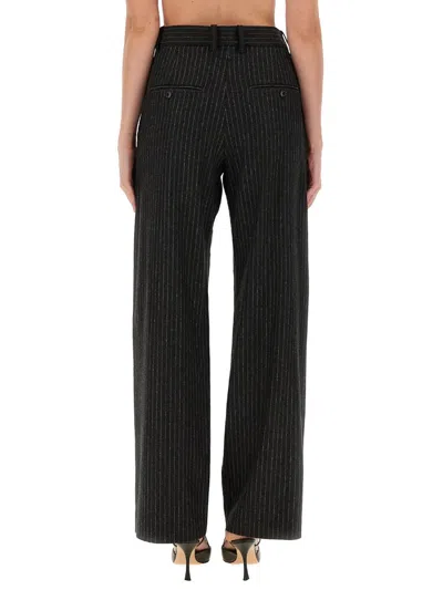 Isabel Marant Embroidered Wool Blend Lisetta Pant In Black