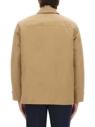Fay Utility Jacket Featuring Multiple Pockets In Neutral