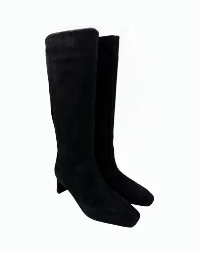 Rag & Bone Mid-calf Black Leather Astor Boot With Subtle Stitching In Black