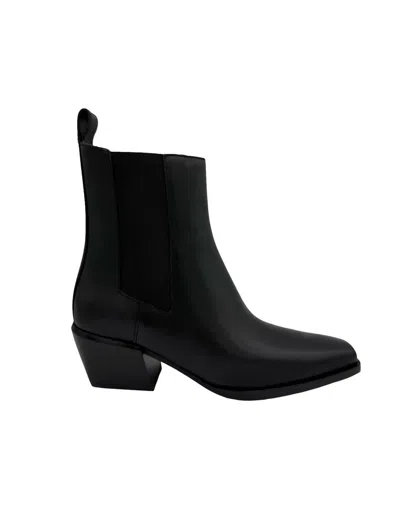 Rag & Bone Smooth Leather Chelsea Boot With Pointed Toe In Black