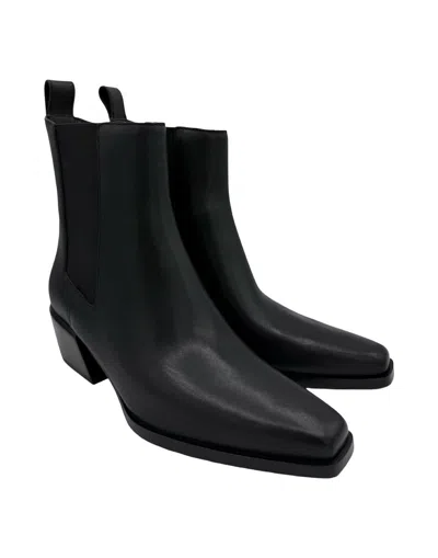 Rag & Bone Smooth Leather Chelsea Boot With Pointed Toe In Black