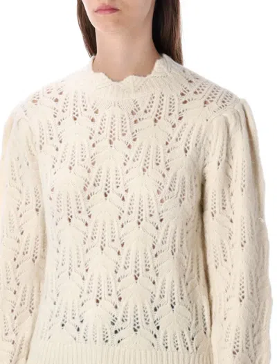 Isabel Marant Étoile Isabel Marant Etoile Ivory Lace Knit Sweater Marant Étoile In Neutral