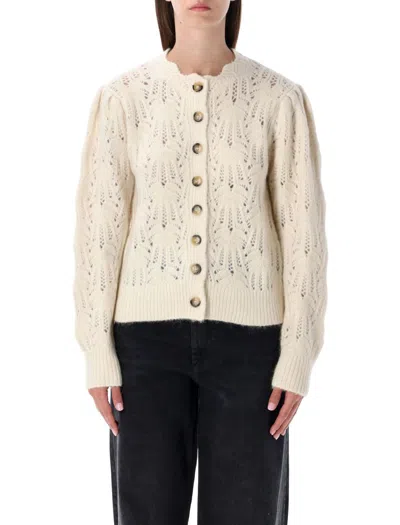 Isabel Marant Étoile Isabel Marant Etoile Lace-knit Cardigan With Button Details In Neutral