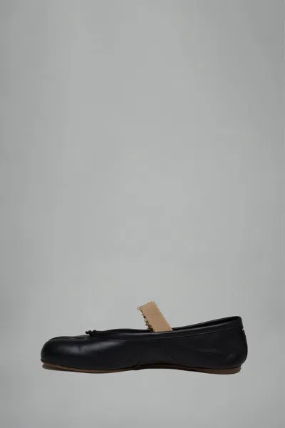 Maison Margiela Alexander Mcqueen Pastel Pink Raffia Tread Slick Sneakers In Black