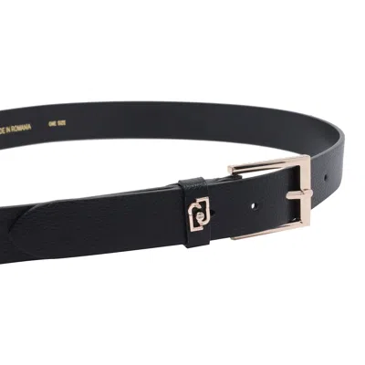 Liu •jo Textured Belts Gold-tone Hardware In Black