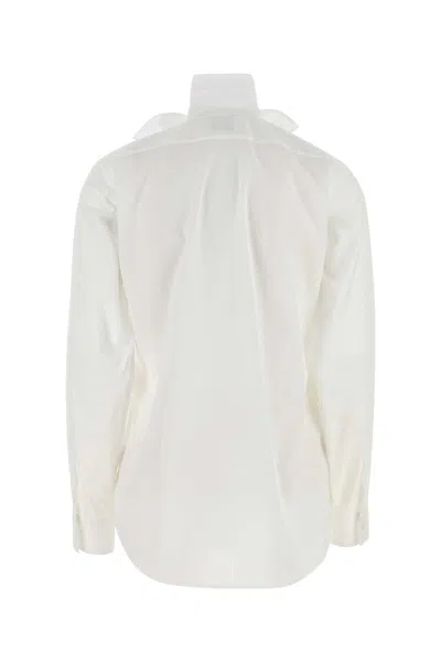 Moschino Couture Cotton Poplin Jacquard Shirt In White