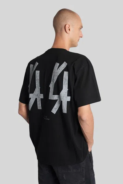 44 Label Group Men Cotton T-shirt With Logo In Black