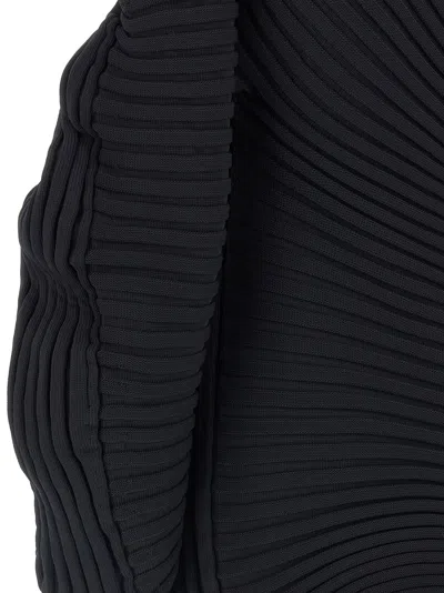 Issey Miyake Women Knit As If Top In Black