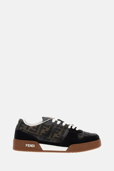 Fendi Match Ff Jacquard Low-top Sneakers In Multi