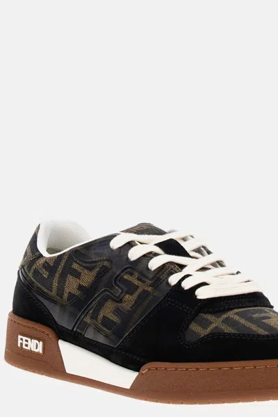 Fendi Match Ff Jacquard Low-top Sneakers In Multi