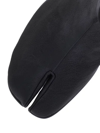 Maison Margiela Vintage Leather Tabi Boots In Black