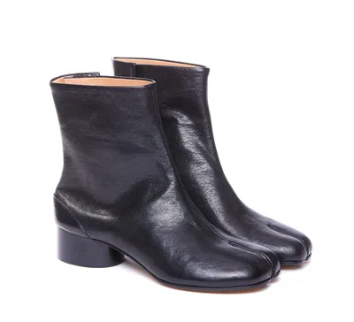 Maison Margiela Boots Tabi H30 En Cuir De Veau Vintage Noir In Brown