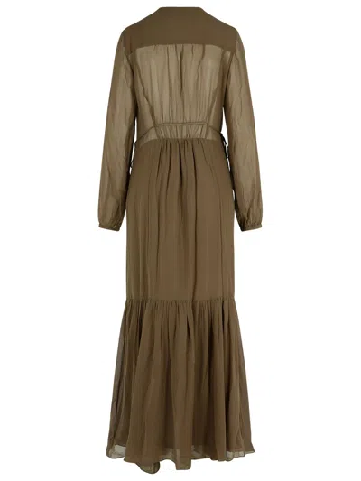 Isabel Marant Étoile Isabel Marant Etoile Briane' Khaki Viscose Dress Women In Brown