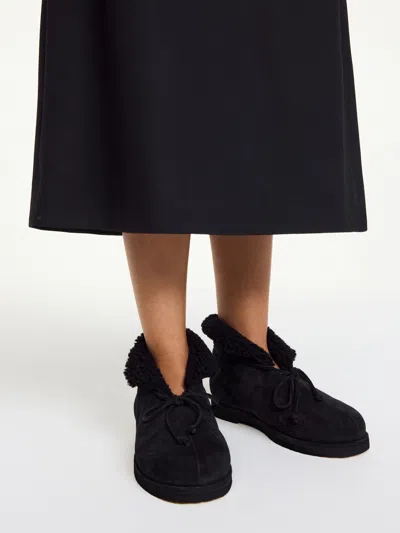 By Malene Birger Romma Shearling Boots In Black