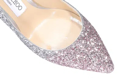 Jimmy Choo Logo Thin-soled Shallow-mouth High-heeled Shoes In Silver