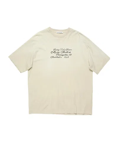 Acne Studios Graphic-print T-shirt In Neutral