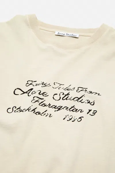 Acne Studios Graphic-print T-shirt In Neutral