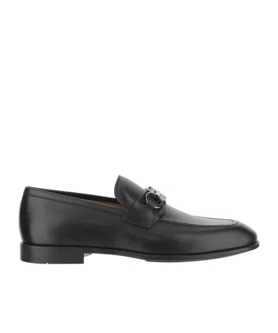 Ferragamo Black Gancini Casual Business Shoes