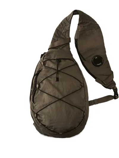 C.p. Company Drawstring Single-strap Backpack In Green