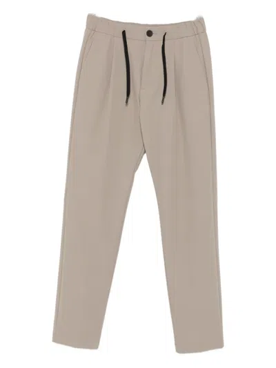Herno Pleated Drawstring Trousers In Gray