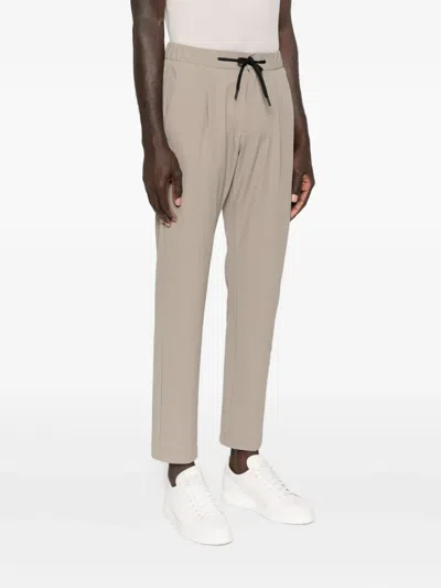 Herno Pleated Drawstring Trousers In Gray