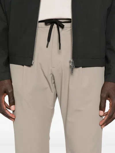 Herno Pleated Drawstring Trousers In Gray