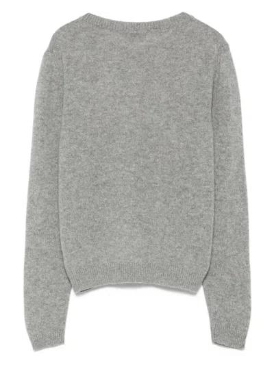 Bruno Manetti Grey Cashmere Wool Crew Neck Sweater In Gray