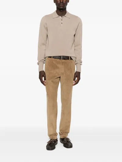 Drumohr Man Sweater Sand Size 40 Lambswool In Neutral