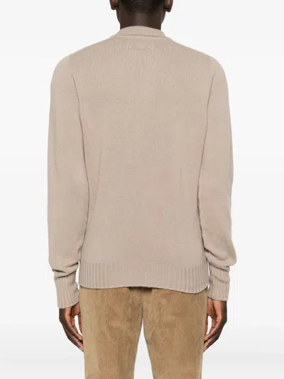 Drumohr Man Sweater Sand Size 40 Lambswool In Neutral