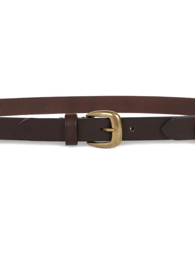 Etro Leather Belt With Dual Buckle Design In Brown