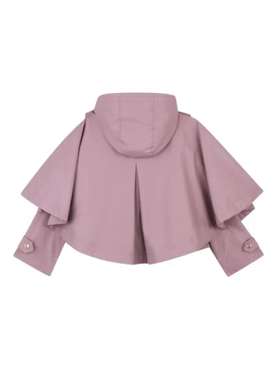 Chloé Hooded Cropped Jacket In Purple