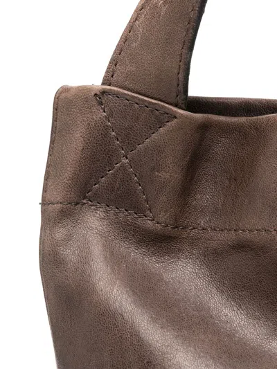 Sommet Large Lidia Leather Shoulder Bag In Brown