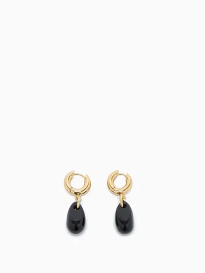 Isabel Marant Teardrop-stone Hoop Earrings In Gold