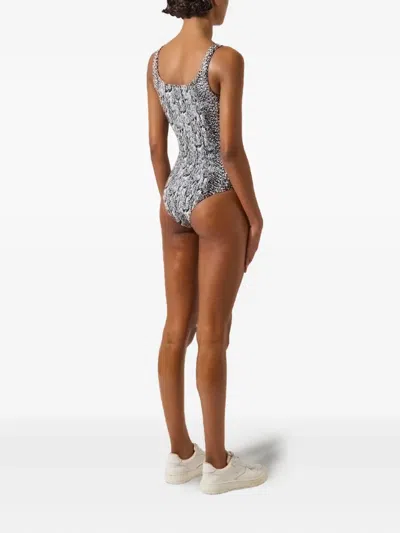 Wolford Seamless Python Bodysuit In White