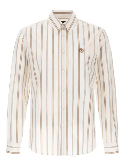 Roberto Cavalli Striped-pattern Buttoned Shirt In Multi