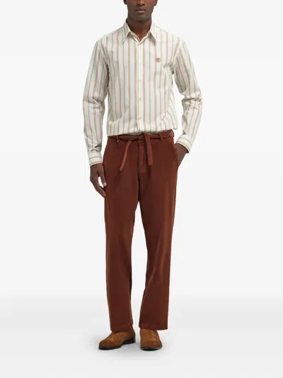 Roberto Cavalli Striped-pattern Buttoned Shirt In Multi