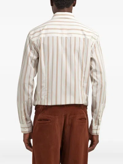 Roberto Cavalli Striped-pattern Buttoned Shirt In Multi