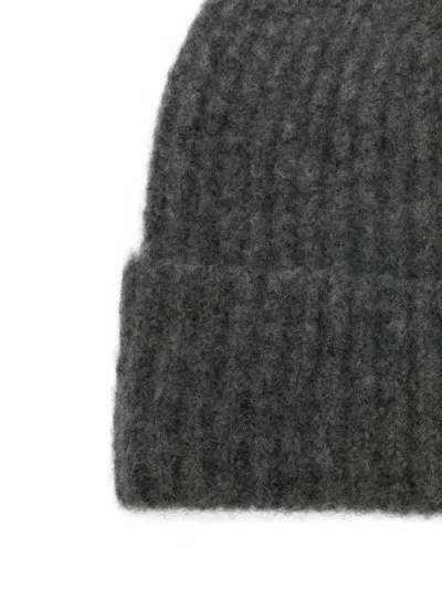 Roberto Collina Cashmere Hats In Gray