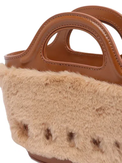 Marni Tropicalia Handbag Detachable Strap In Brown