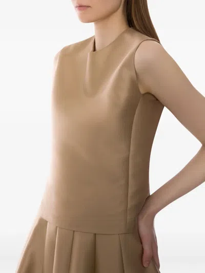 Alberta Ferretti Tops Neutral In Brown